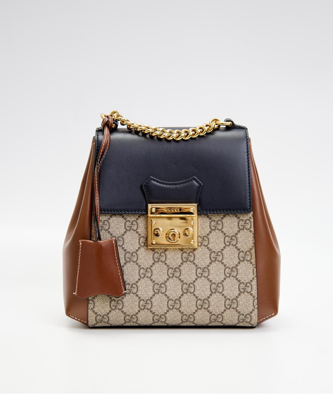 GUCCI Коричневая кожаная сумка через плечо, фото 6
