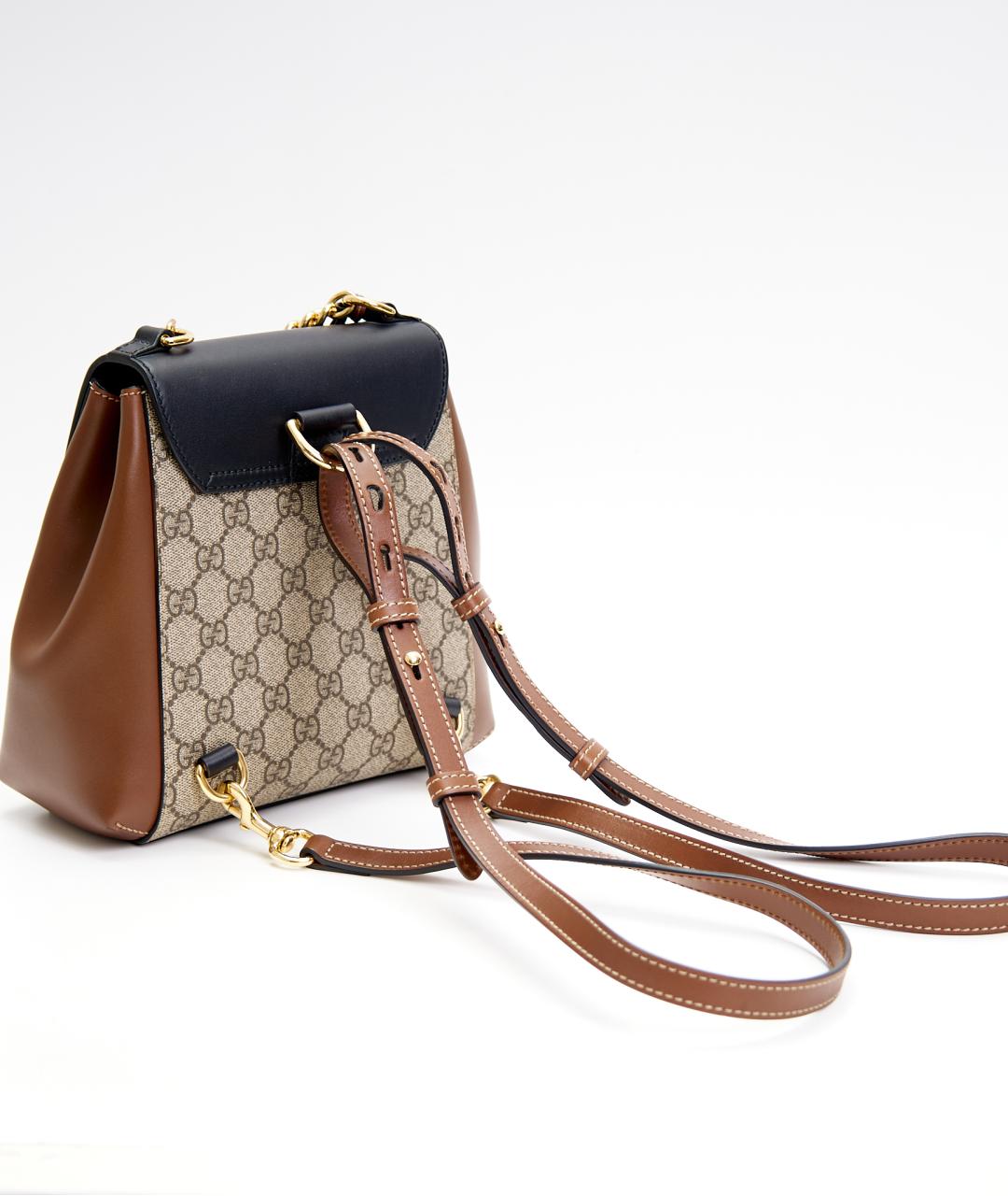 GUCCI Коричневая кожаная сумка через плечо, фото 4