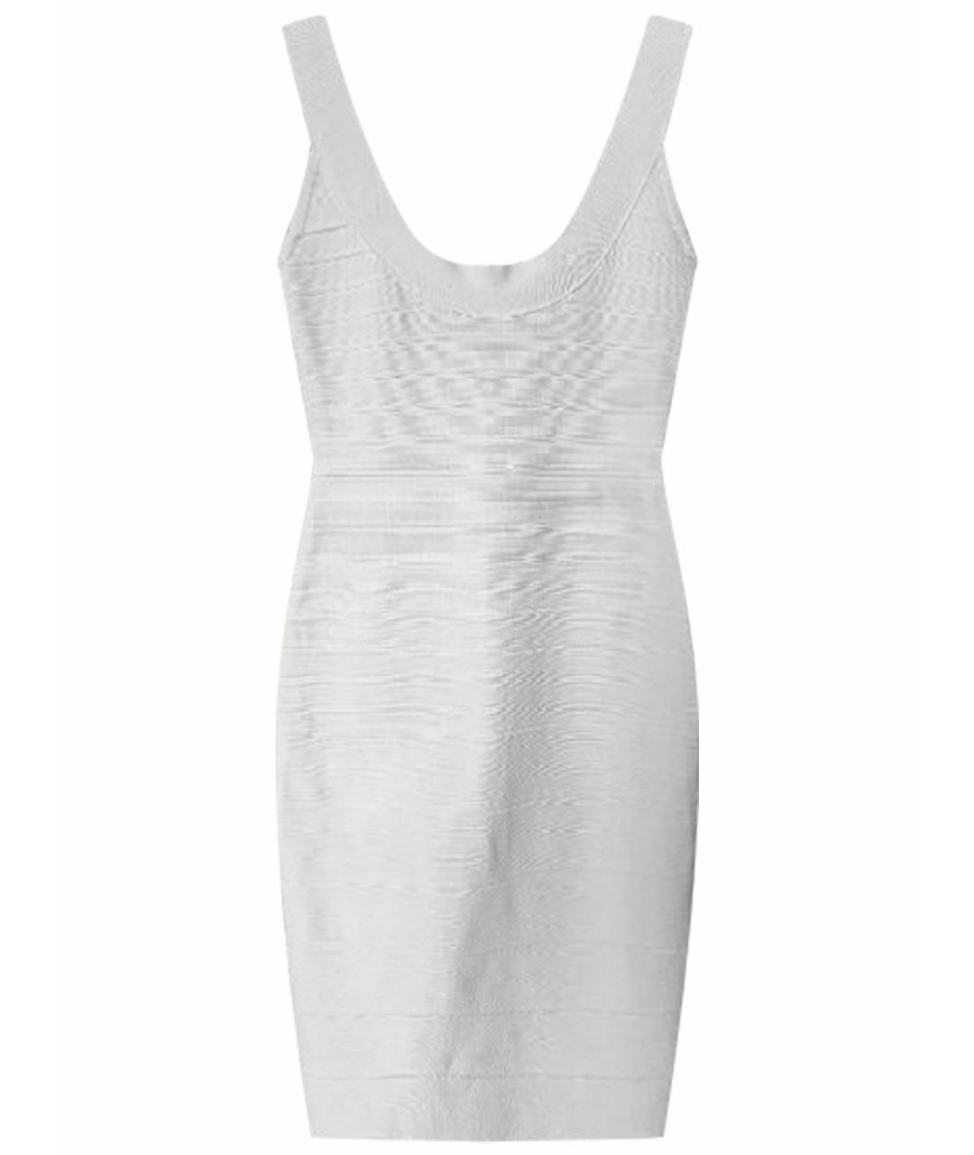 HERVE LEGER Белое вискозное коктейльное платье, фото 1