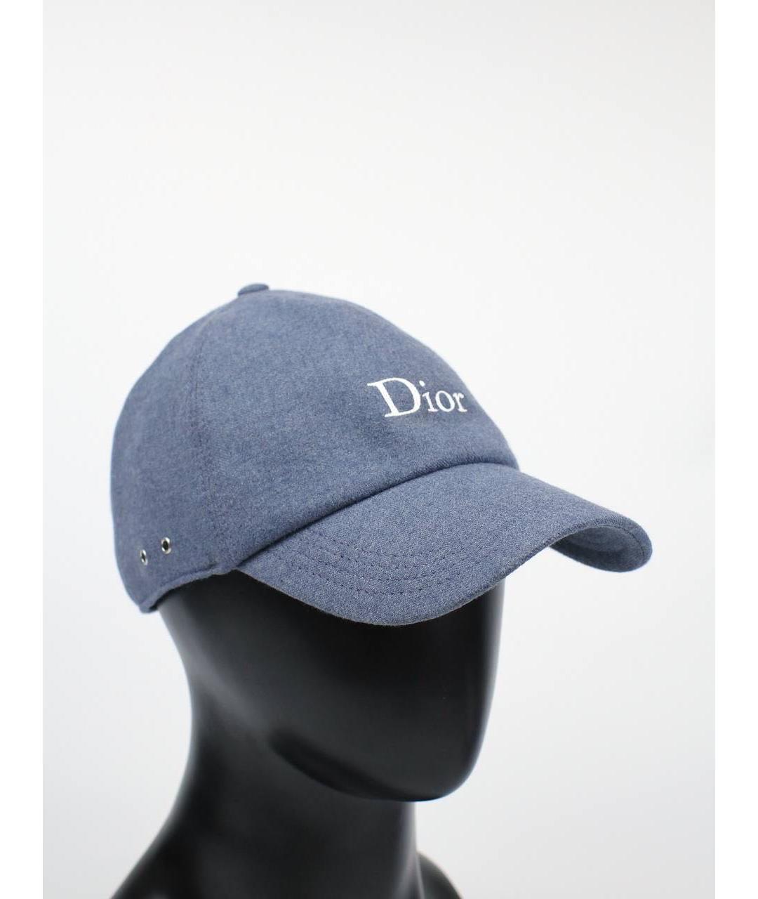 CHRISTIAN DIOR Голубая хлопковая кепка/бейсболка, фото 2