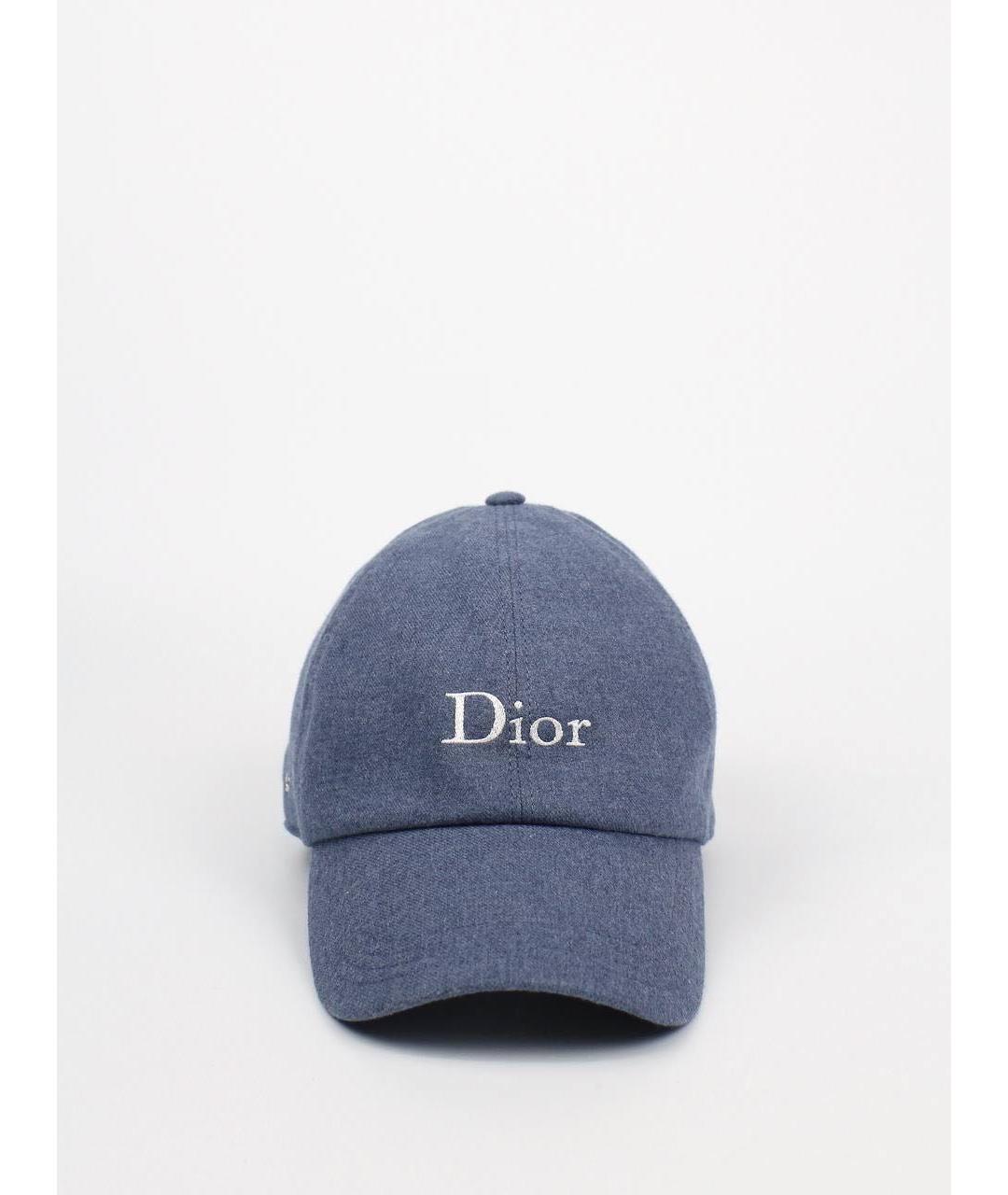 CHRISTIAN DIOR Голубая хлопковая кепка/бейсболка, фото 3
