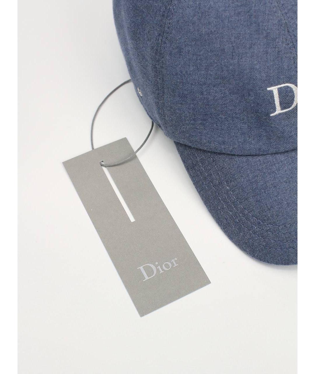 CHRISTIAN DIOR Голубая хлопковая кепка/бейсболка, фото 6