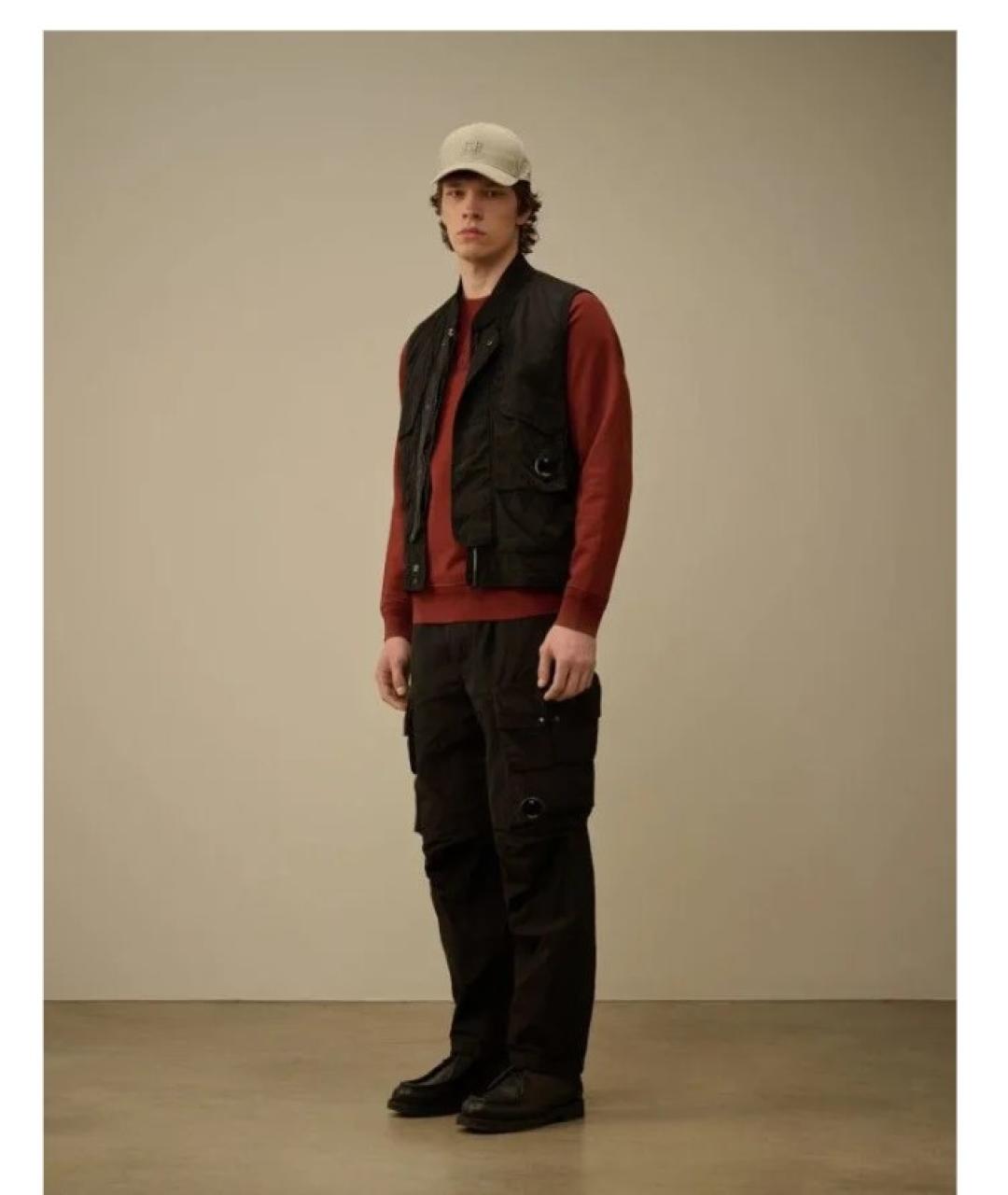 CP COMPANY Черный нейлоновый жилет, фото 8