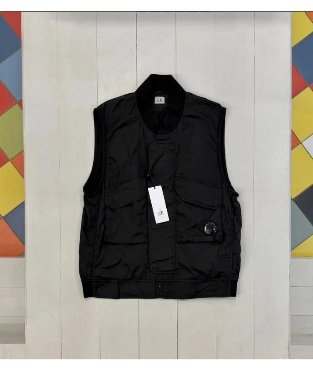 CP COMPANY Черный нейлоновый жилет, фото 2