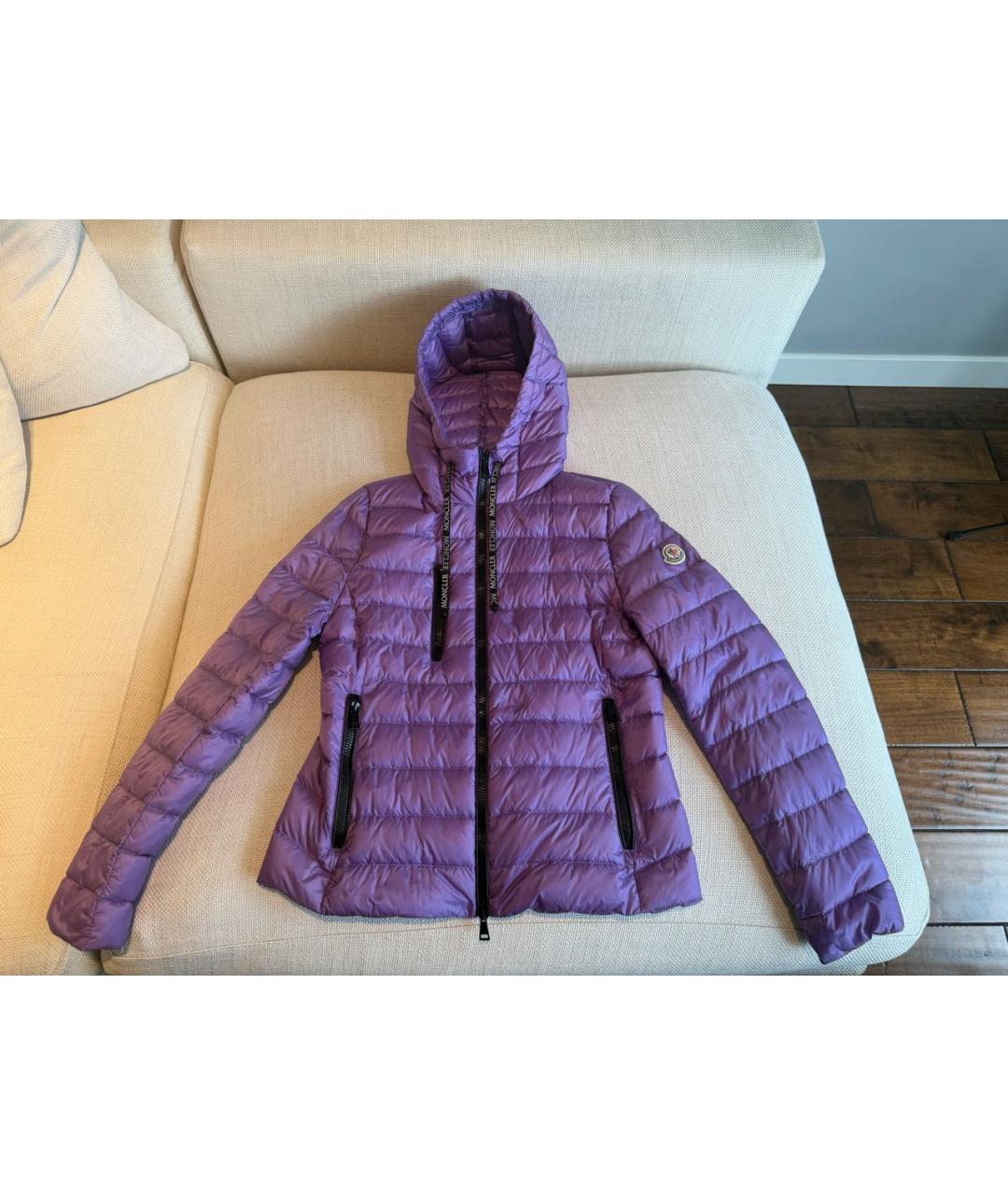 MONCLER Фиолетовая полиамидовая куртка, фото 8