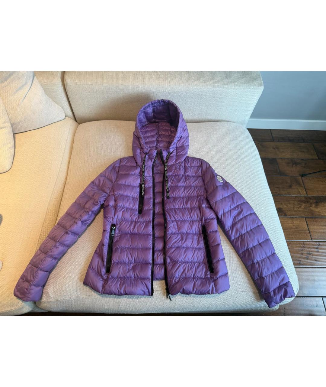 MONCLER Фиолетовая полиамидовая куртка, фото 4