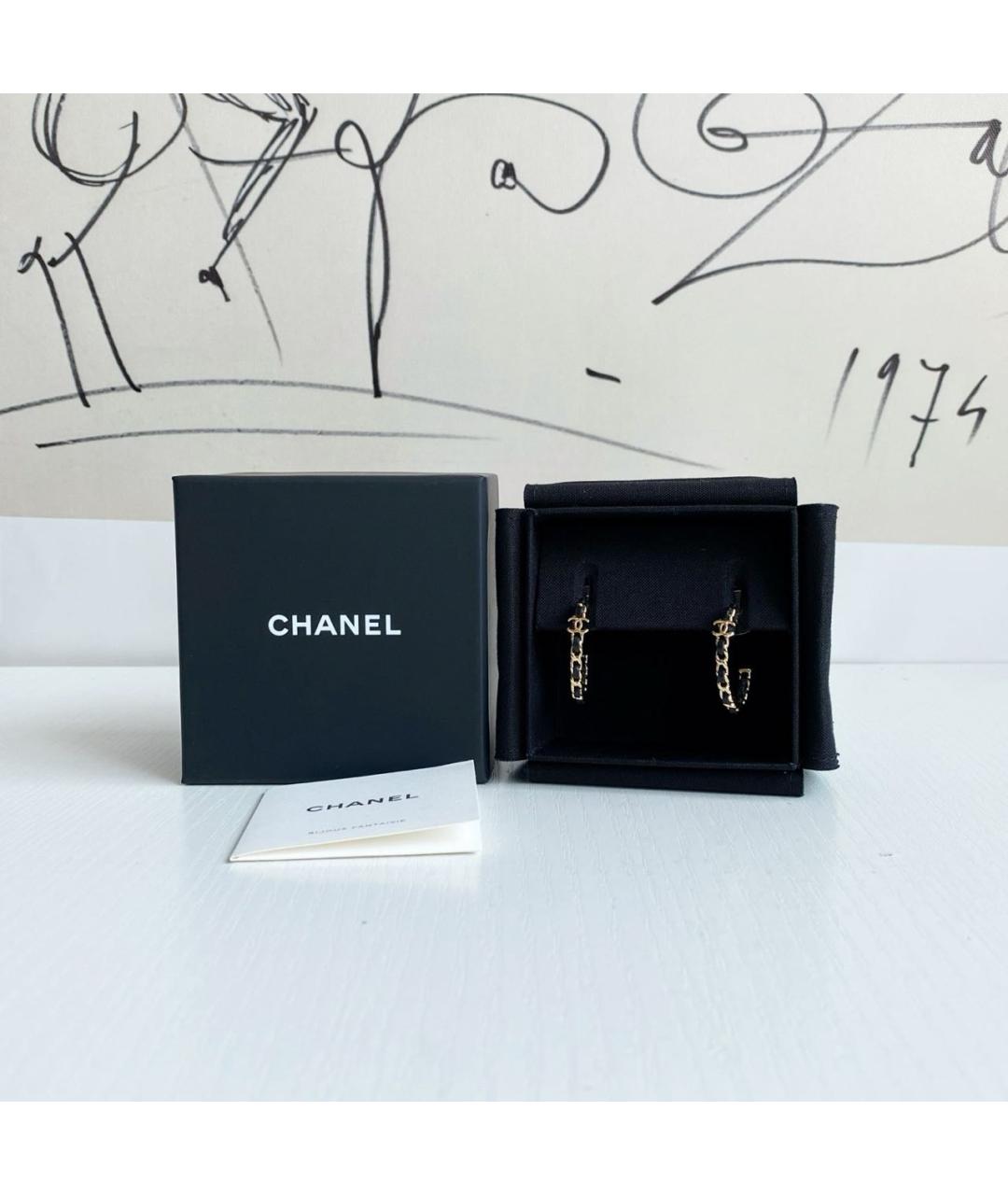 CHANEL Золотые серьги, фото 3