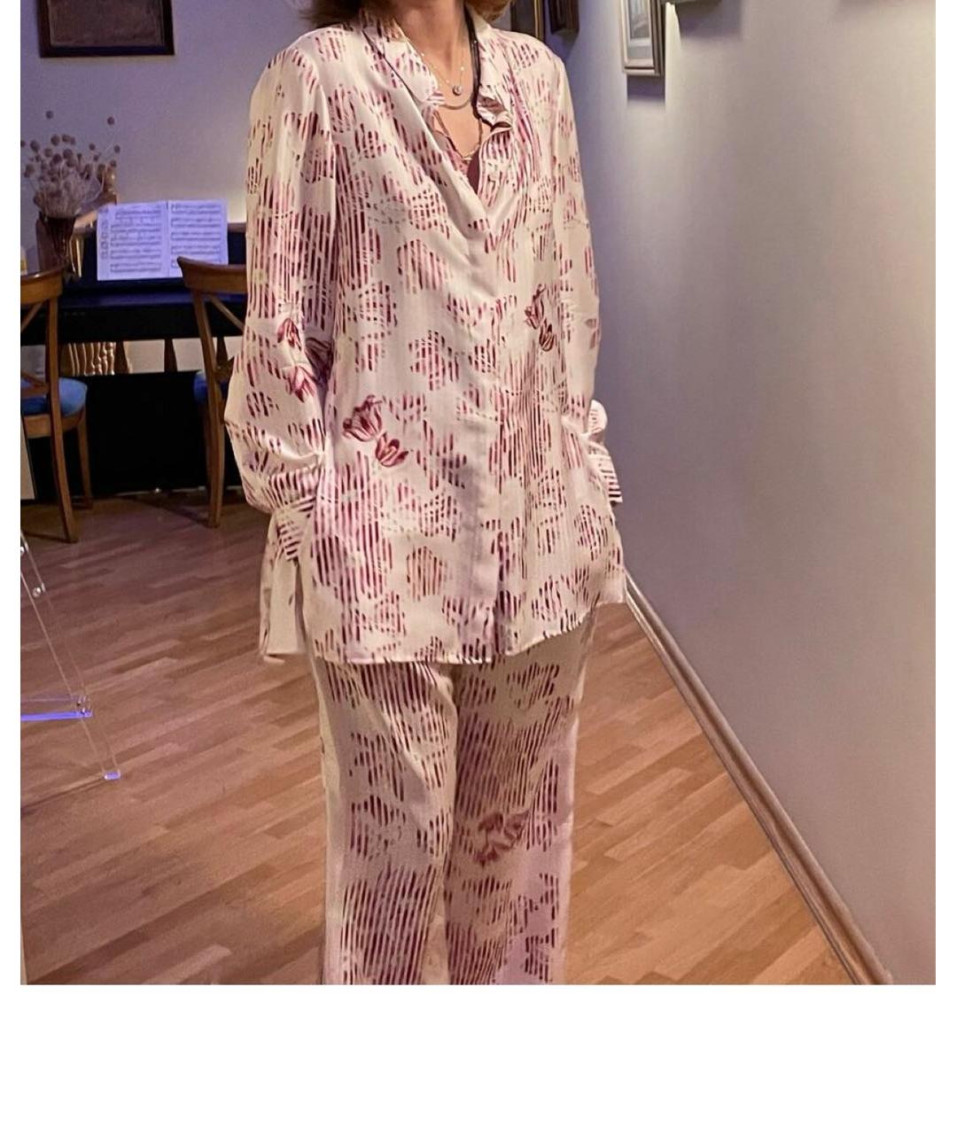 FERRAGAMO Мульти шелковый костюм с брюками, фото 6