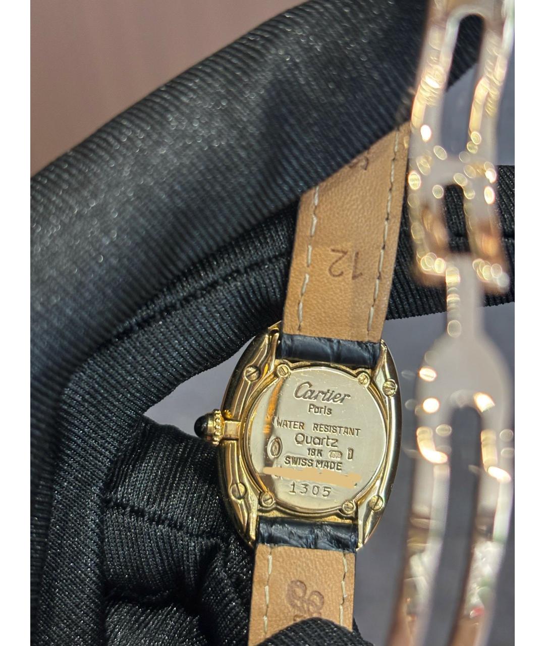 CARTIER Белые часы из желтого золота, фото 6