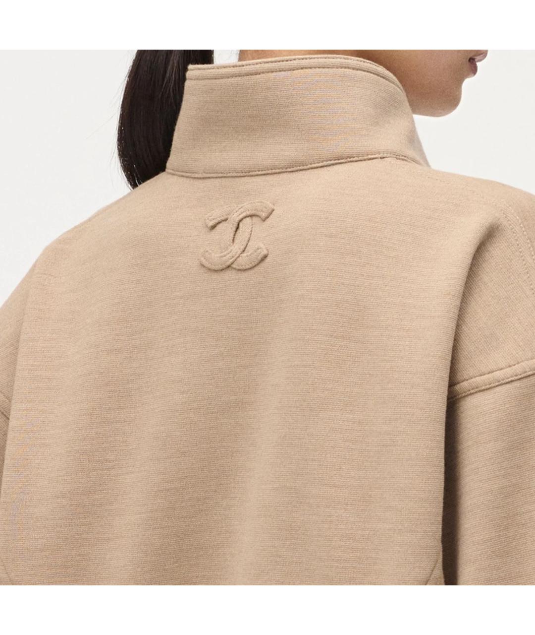 CHANEL Бежевый хлопковый джемпер / свитер, фото 4