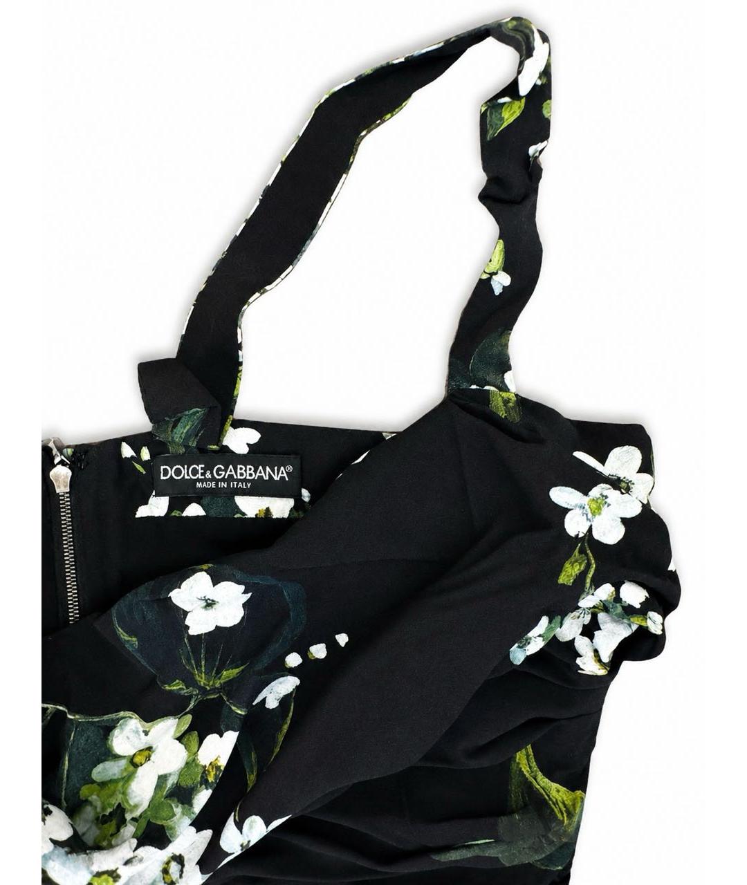 DOLCE&GABBANA Черное нейлоновое коктейльное платье, фото 3