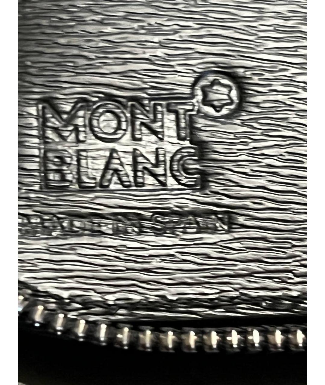 MONTBLANC Черный кожаный кошелек, фото 8