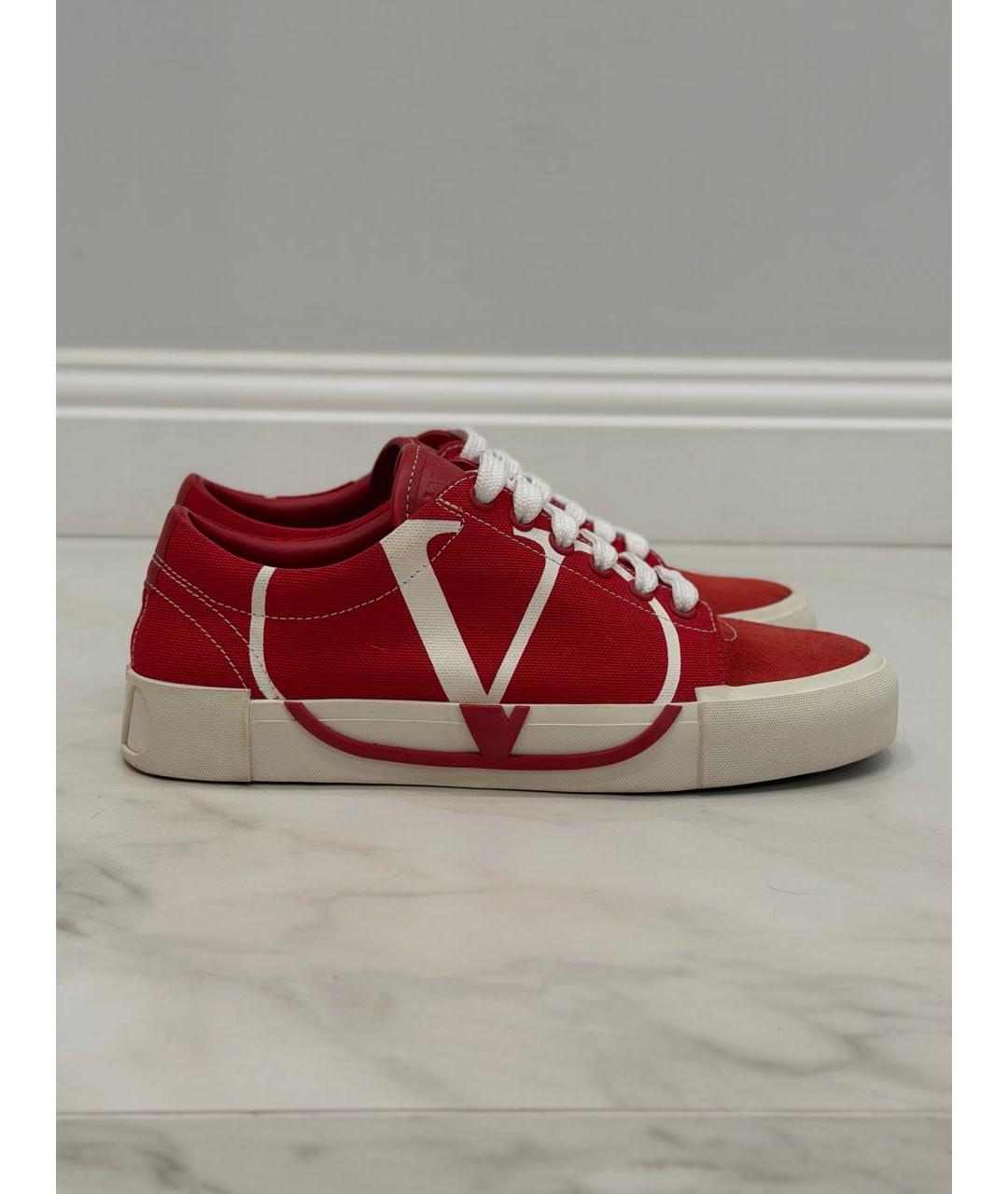 VALENTINO Красные кожаные кеды, фото 8