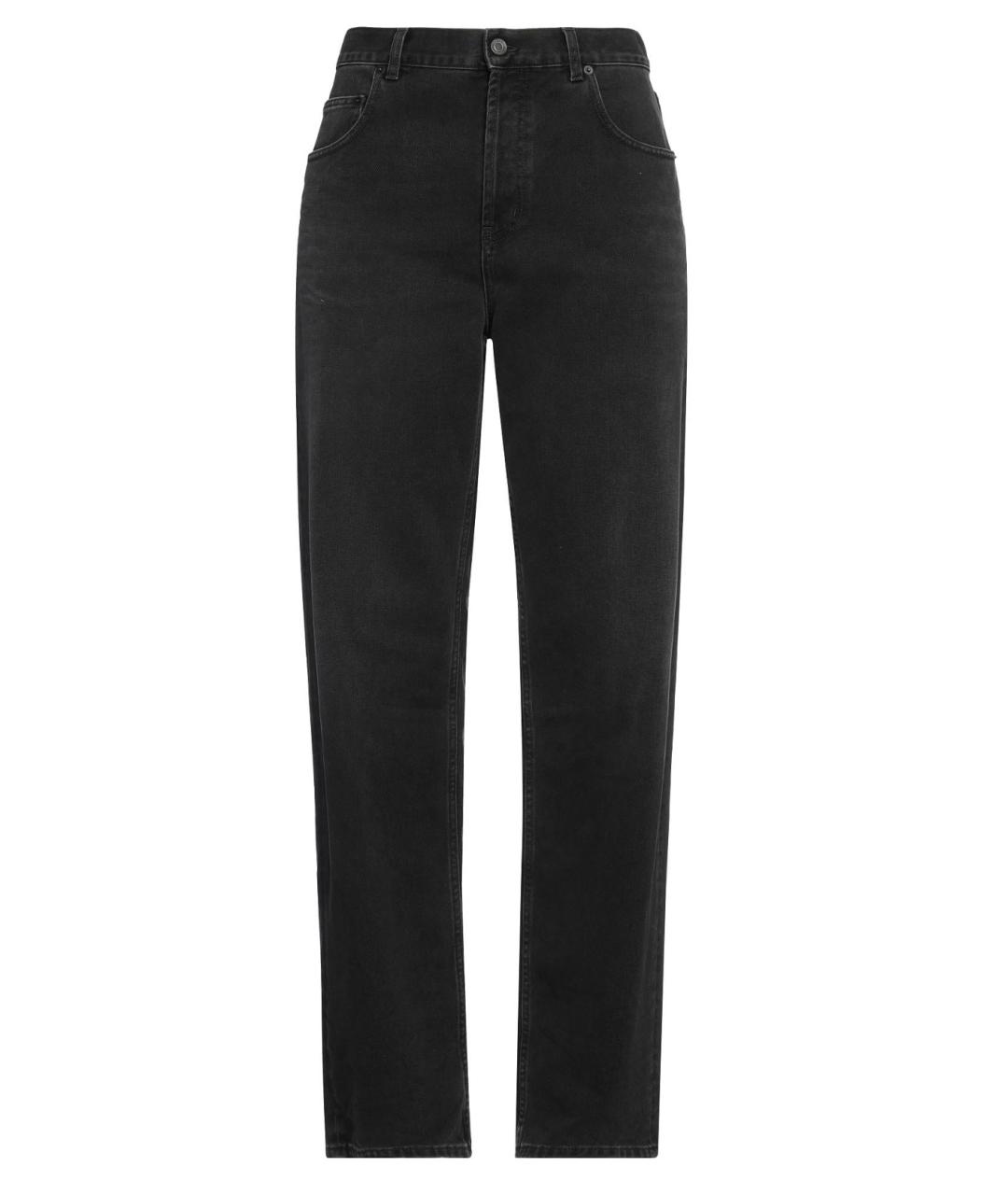 SAINT LAURENT Черные хлопковые прямые джинсы, фото 4