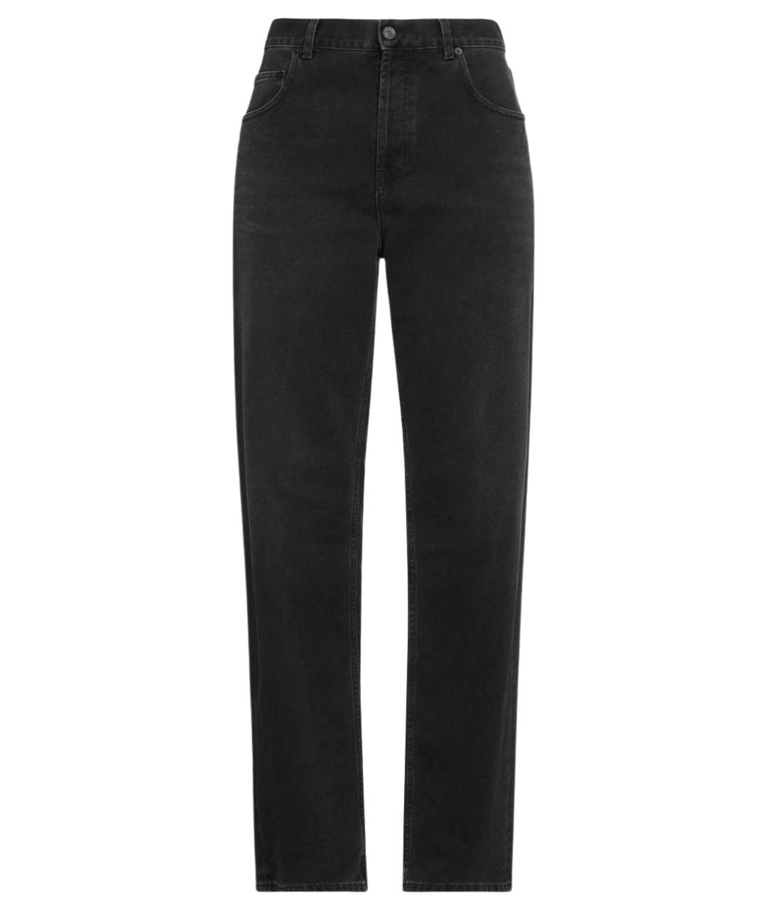 SAINT LAURENT Черные хлопковые прямые джинсы, фото 1