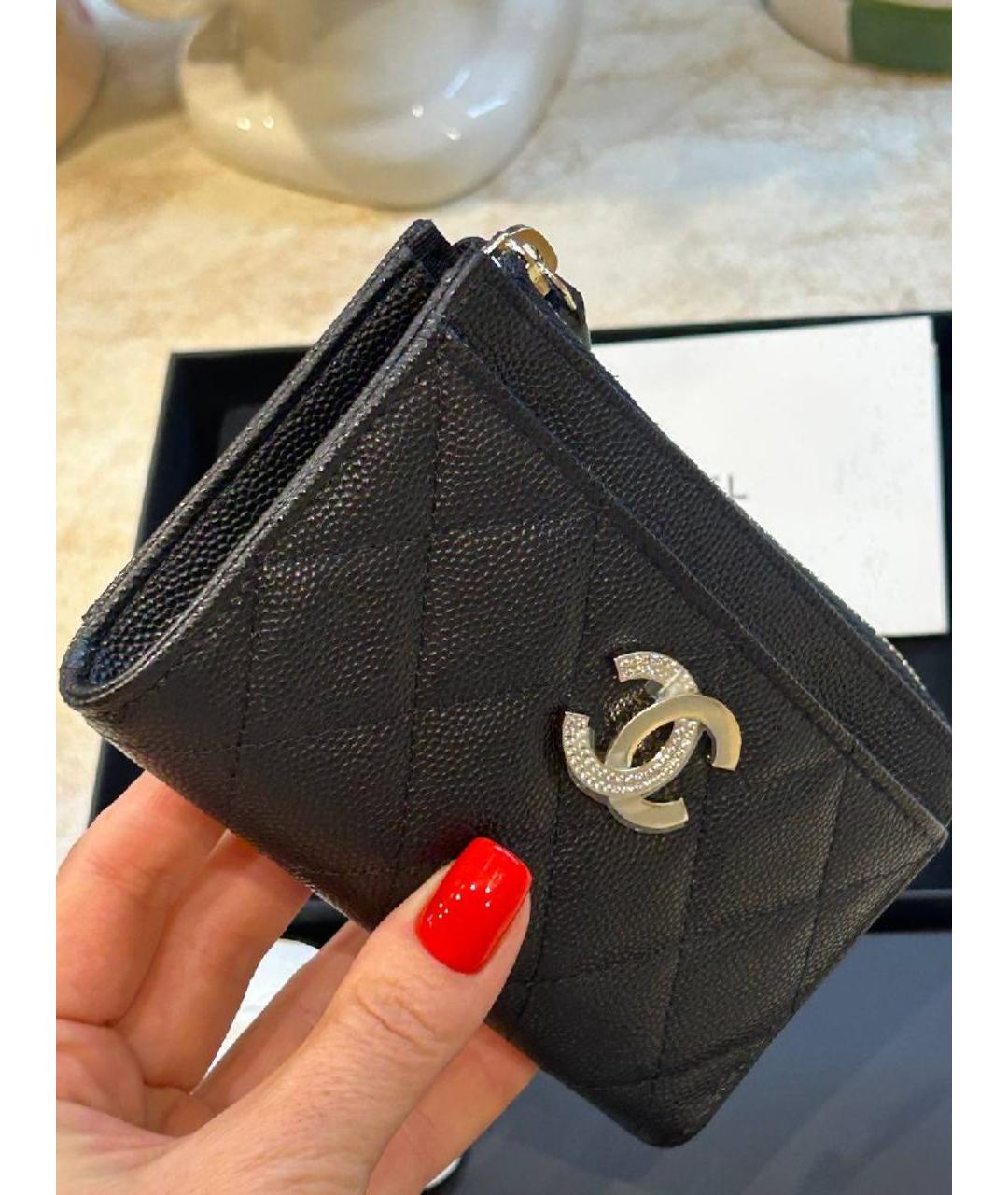 CHANEL Черный кожаный кардхолдер, фото 5