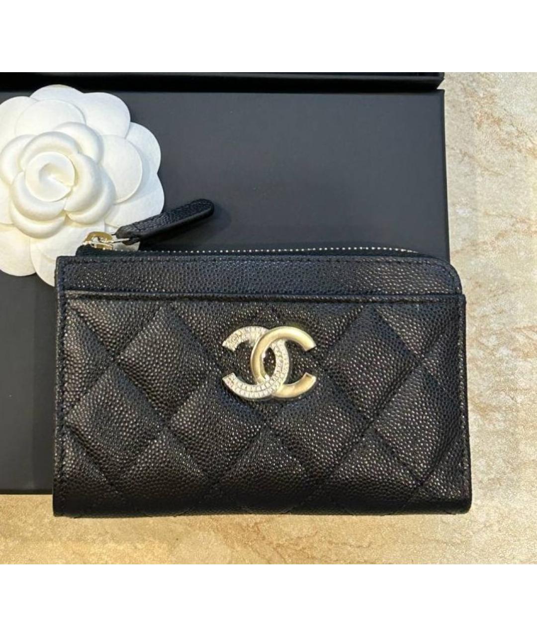 CHANEL Черный кожаный кардхолдер, фото 9