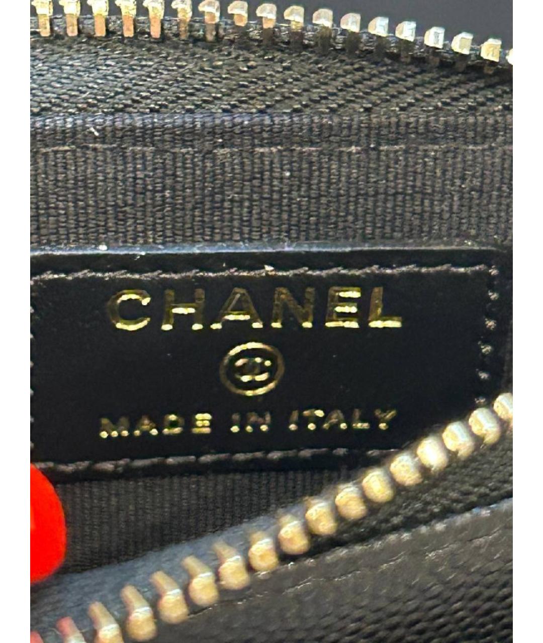 CHANEL Черный кожаный кардхолдер, фото 7