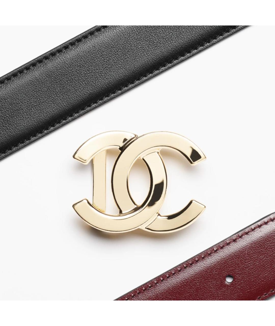 CHANEL Черный кожаный ремень, фото 4