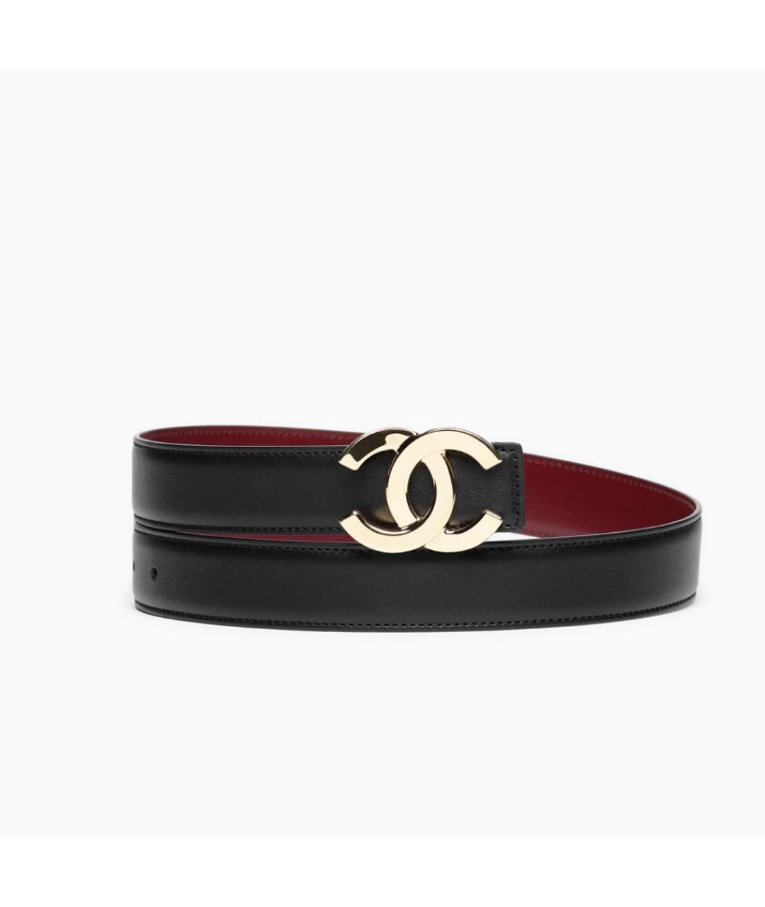 CHANEL Черный кожаный ремень, фото 5