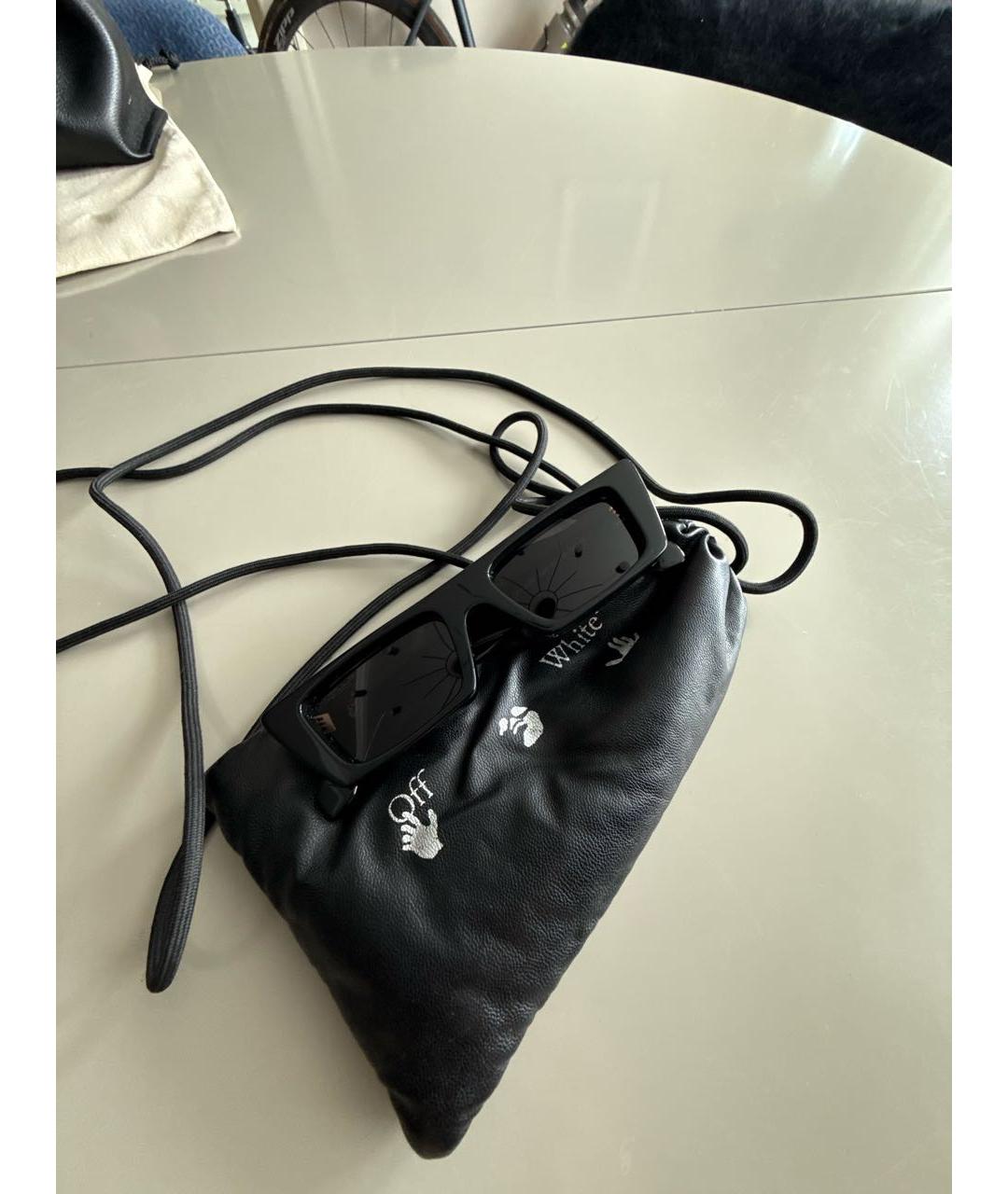 OFF-WHITE Черные пластиковые солнцезащитные очки, фото 5
