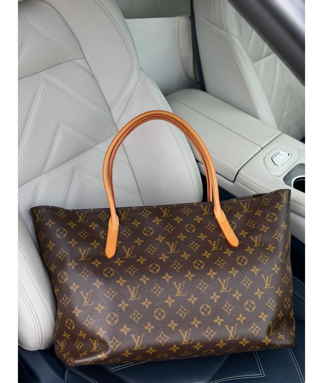 LOUIS VUITTON Коричневая сумка тоут из канвы, фото 9