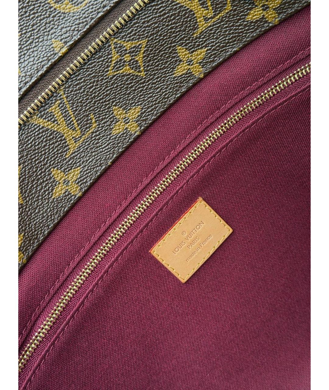 LOUIS VUITTON Коричневая сумка тоут из канвы, фото 8