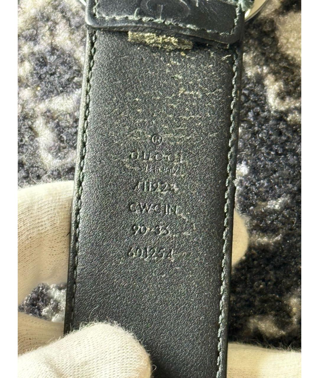 GUCCI Черный кожаный ремень, фото 3