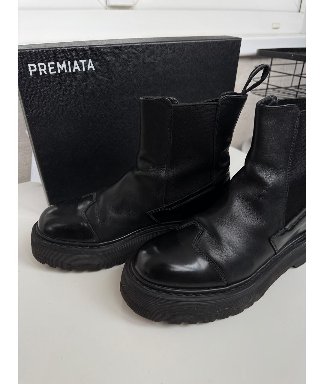 PREMIATA Черные кожаные ботинки, фото 4