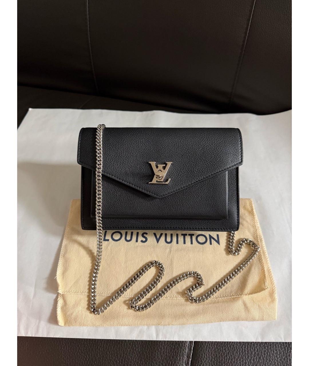 LOUIS VUITTON Черная кожаная сумка через плечо, фото 1