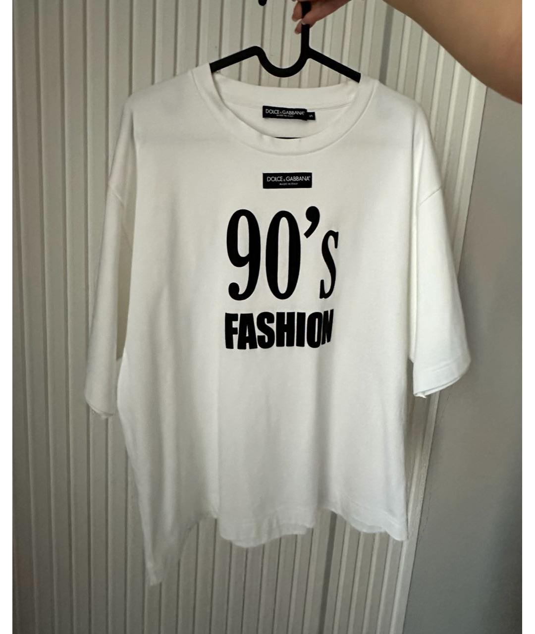 DOLCE&GABBANA Белая хлопковая футболка, фото 1