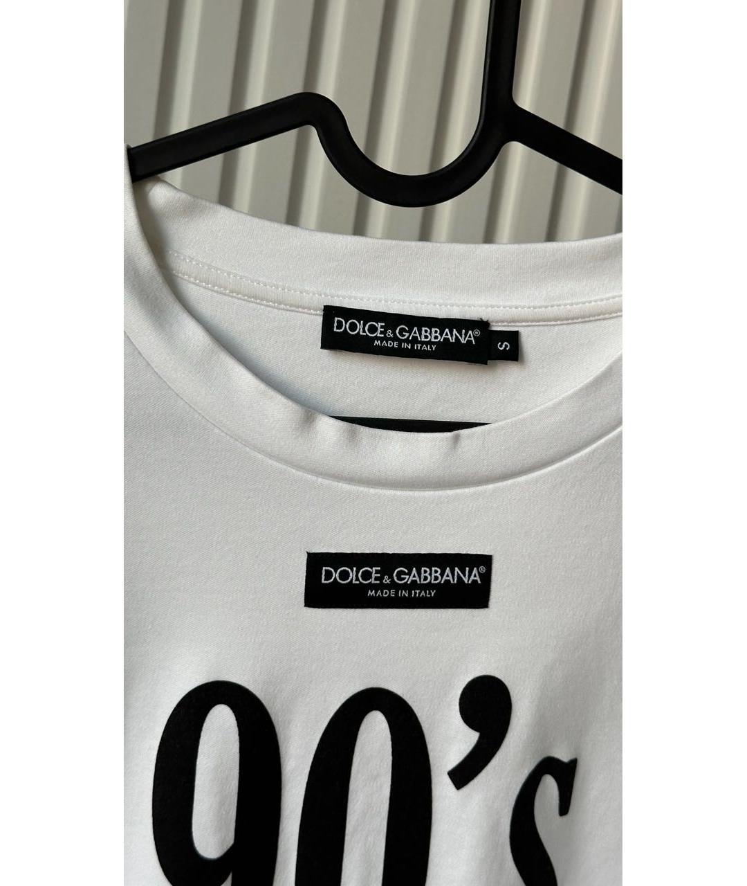DOLCE&GABBANA Белая хлопковая футболка, фото 3