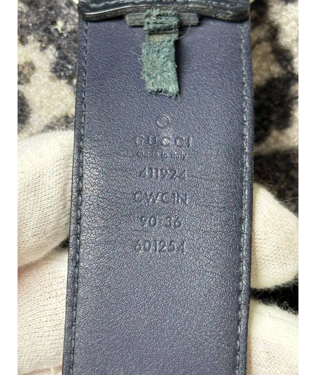GUCCI Черный кожаный ремень, фото 3