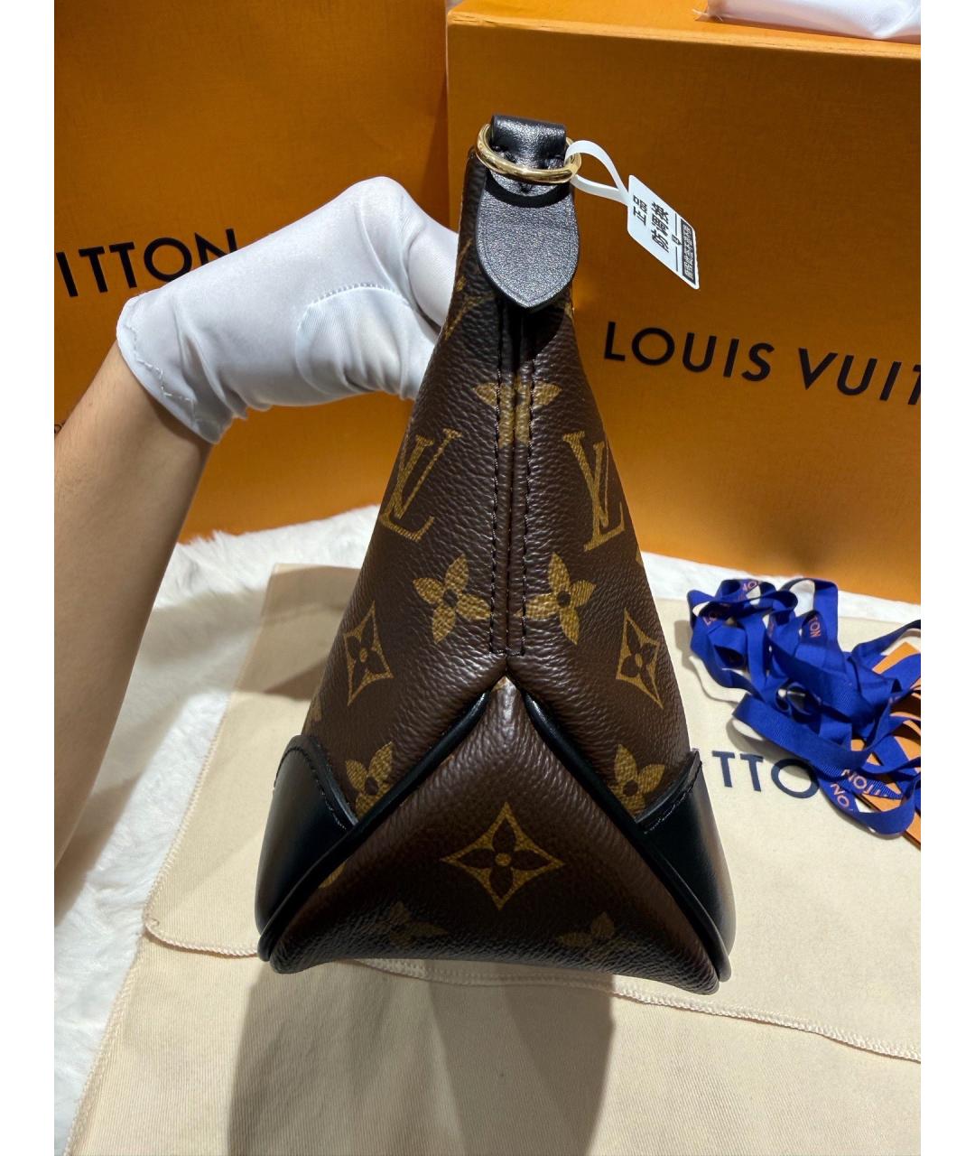 LOUIS VUITTON Коричневая деним сумка тоут, фото 3