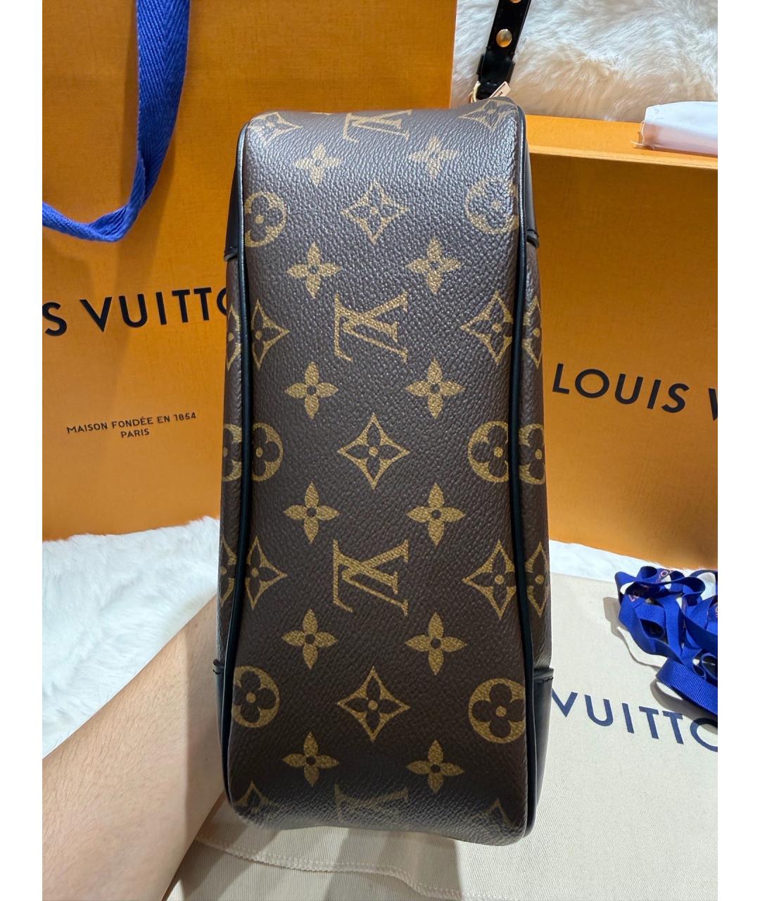 LOUIS VUITTON Коричневая деним сумка тоут, фото 5