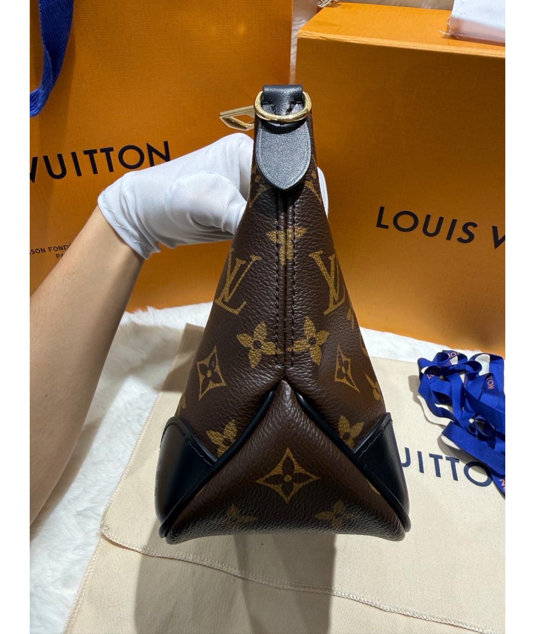 LOUIS VUITTON Коричневая деним сумка тоут, фото 2