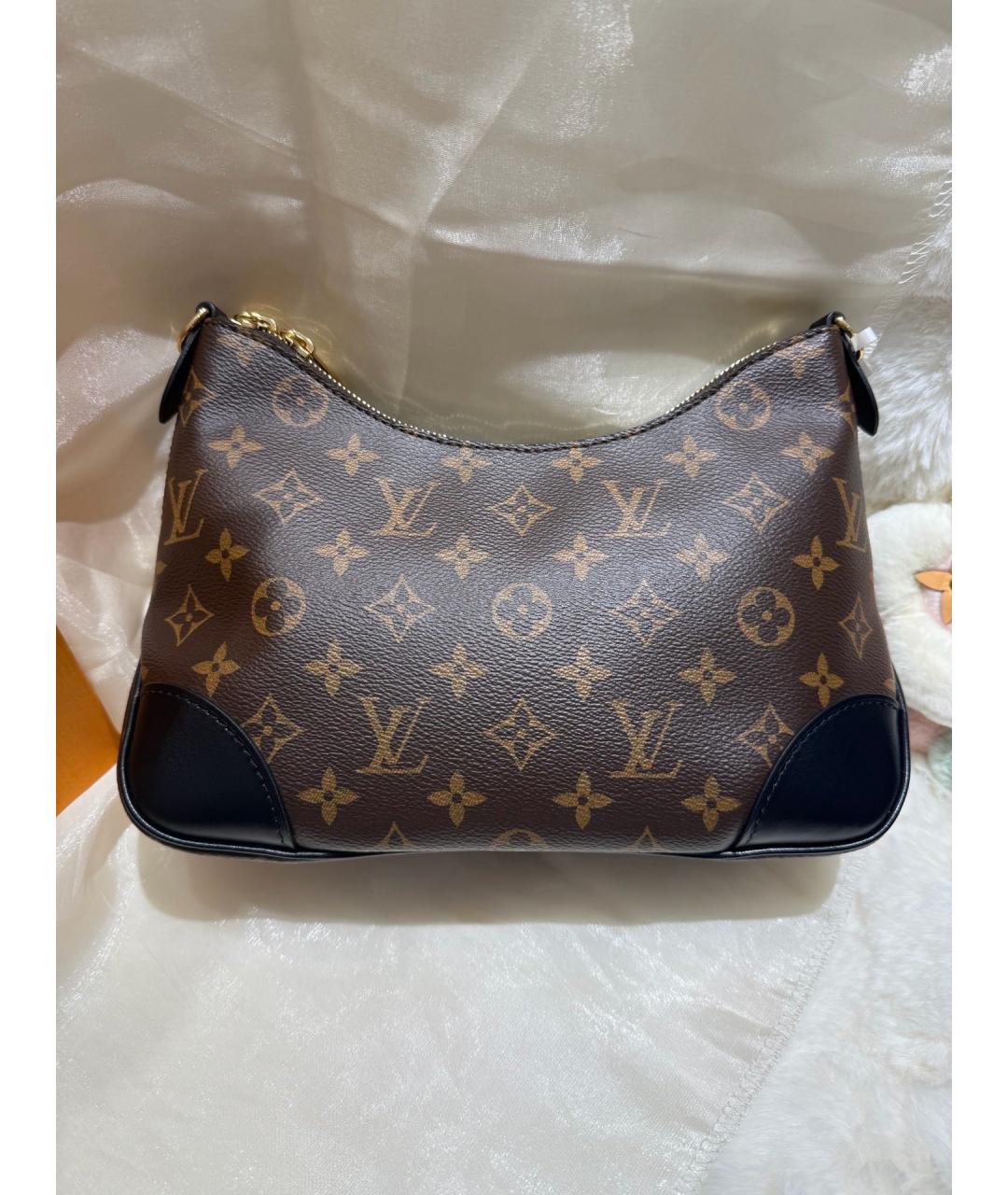 LOUIS VUITTON Коричневая деним сумка тоут, фото 1