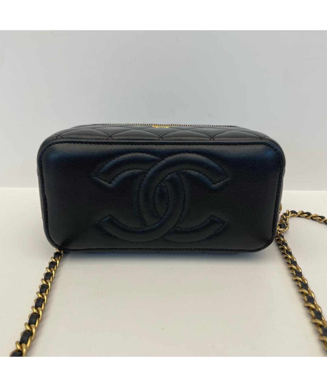 CHANEL Черная кожаная сумка через плечо, фото 4