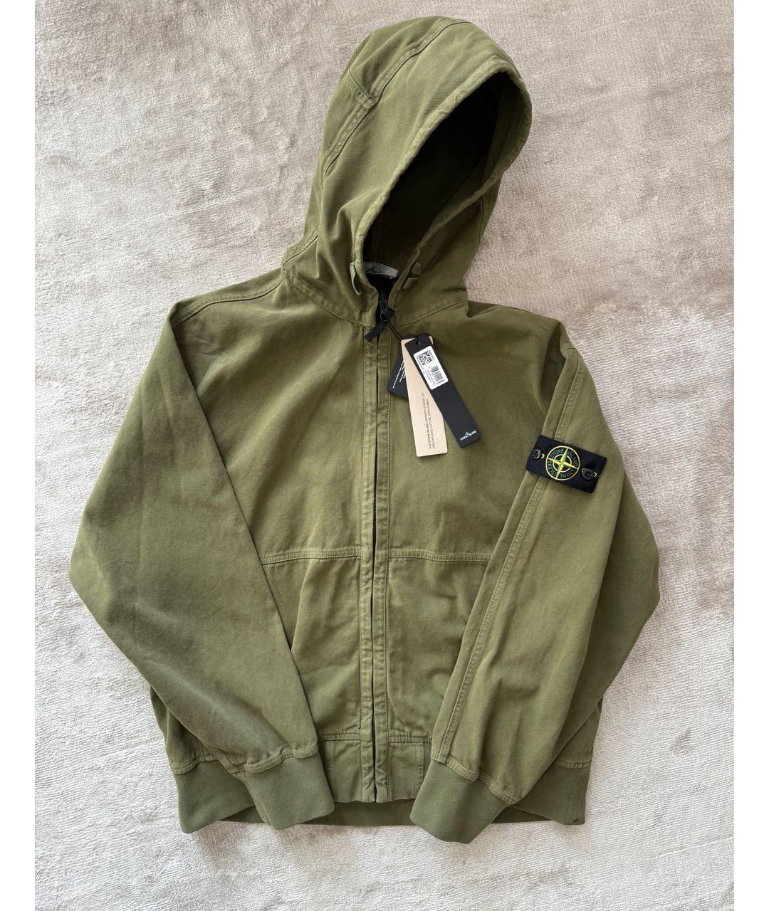 STONE ISLAND Хаки хлопковая куртка, фото 8
