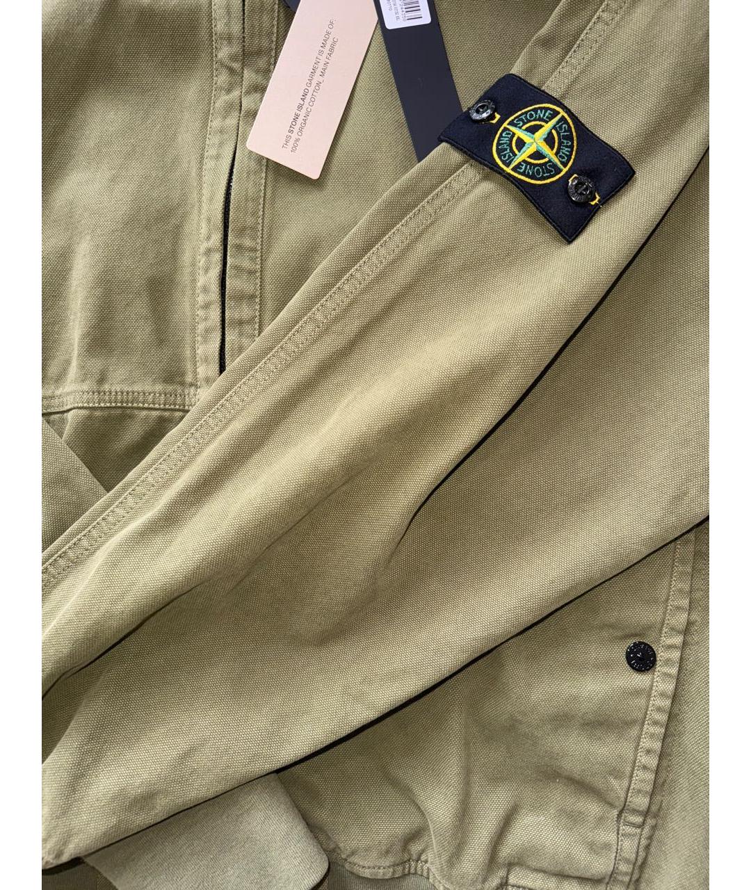 STONE ISLAND Хаки хлопковая куртка, фото 4