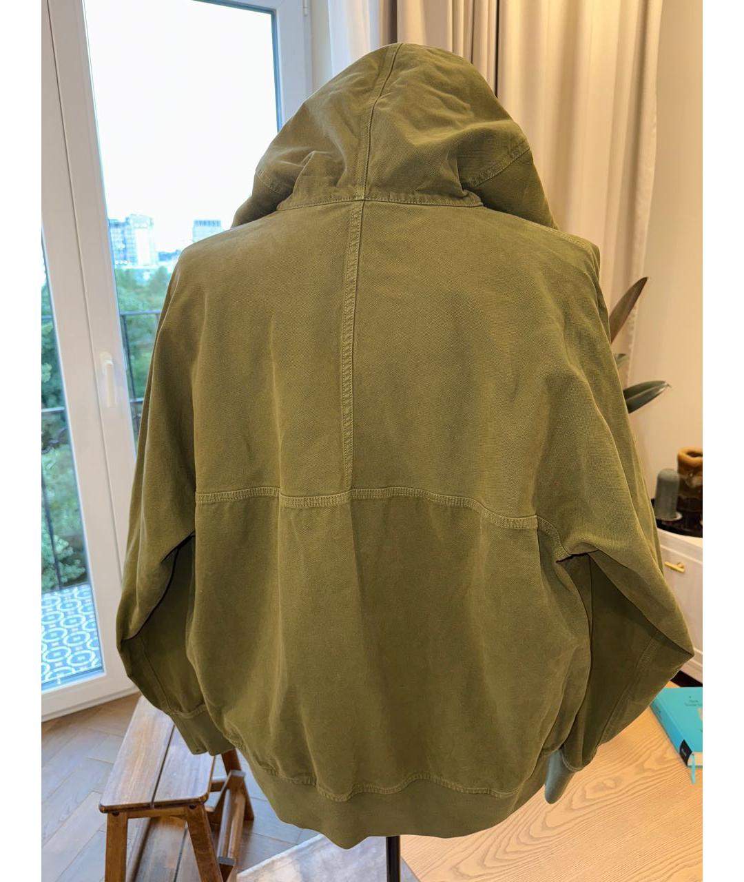 STONE ISLAND Хаки хлопковая куртка, фото 2