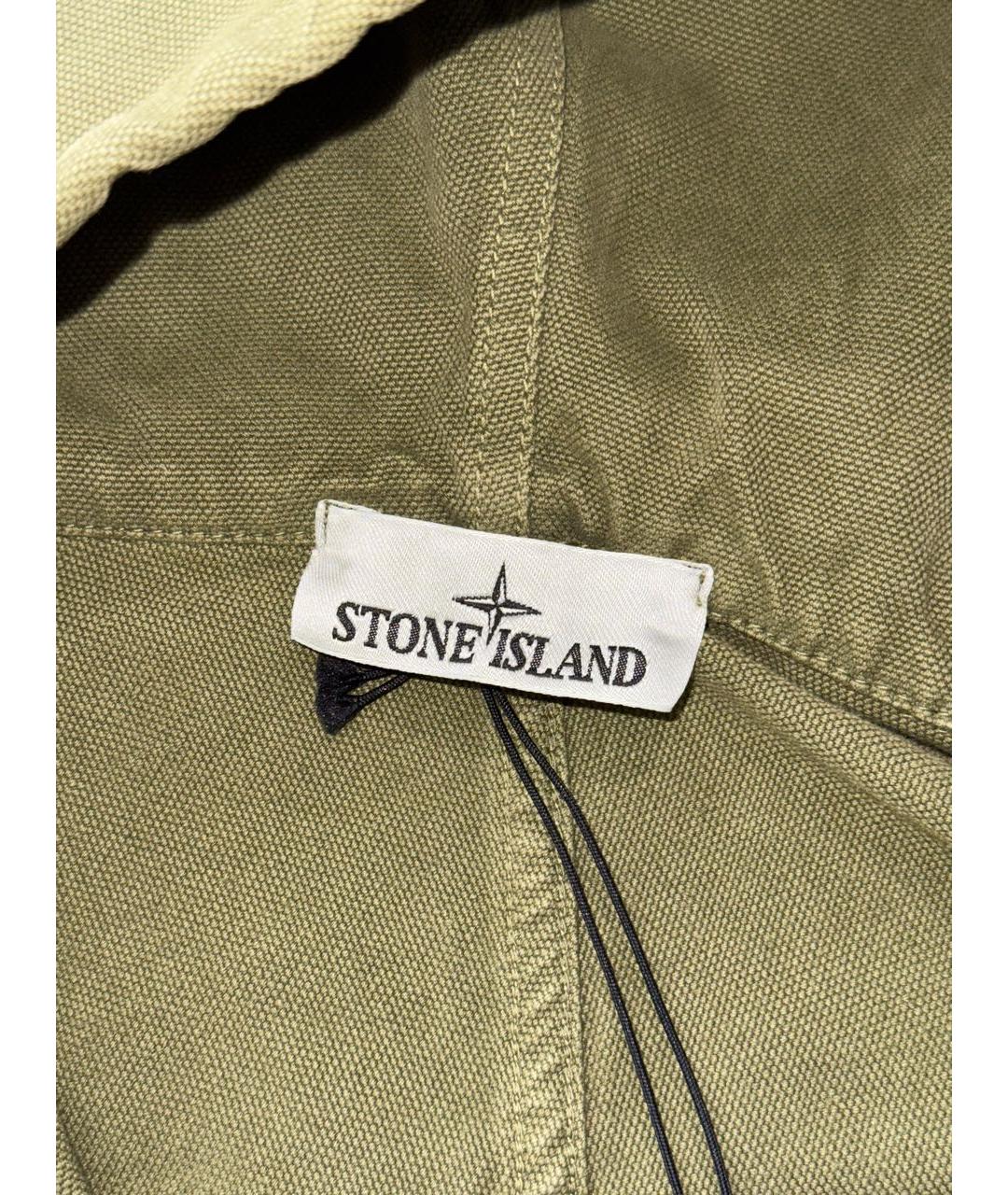STONE ISLAND Хаки хлопковая куртка, фото 6