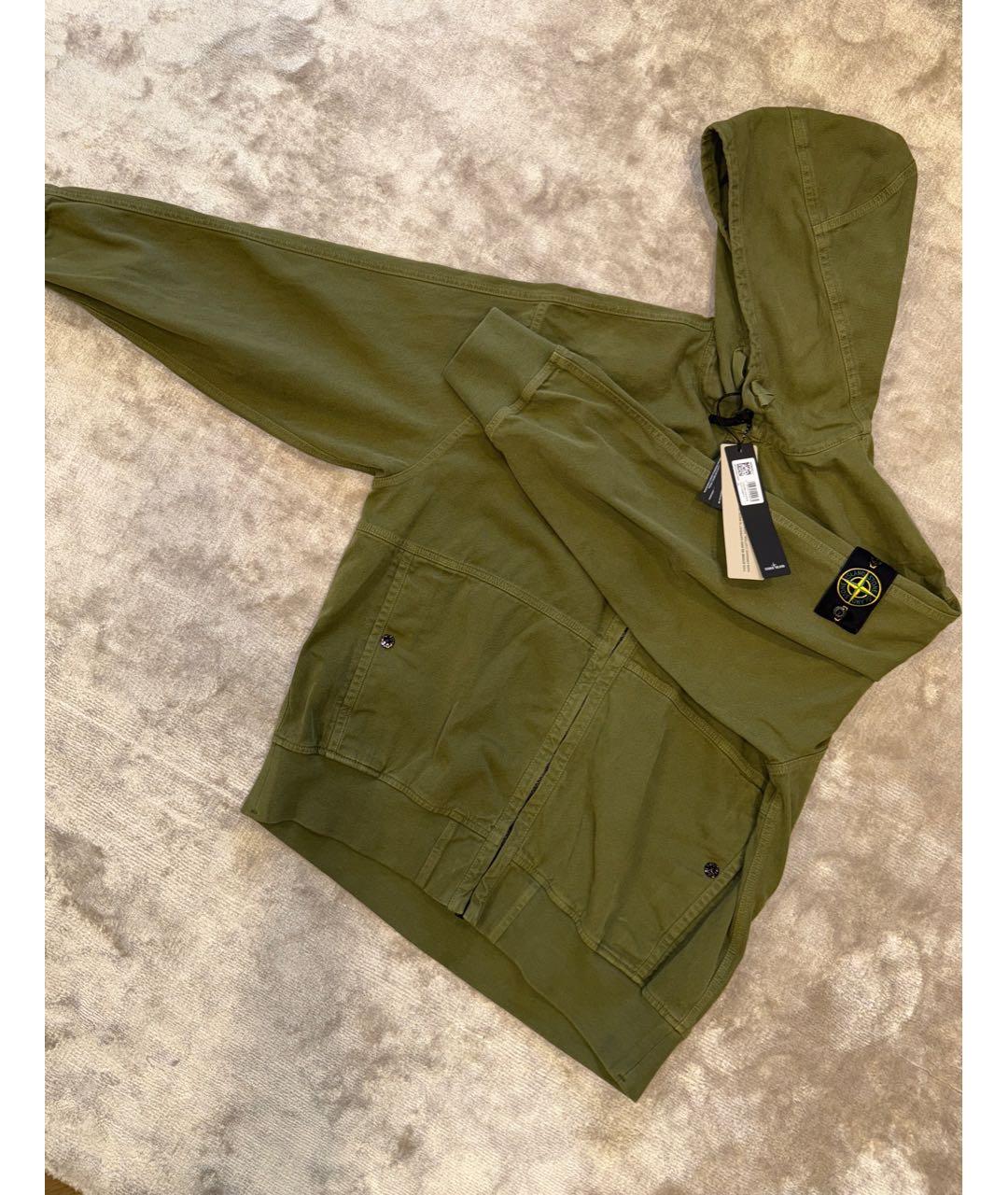 STONE ISLAND Хаки хлопковая куртка, фото 7