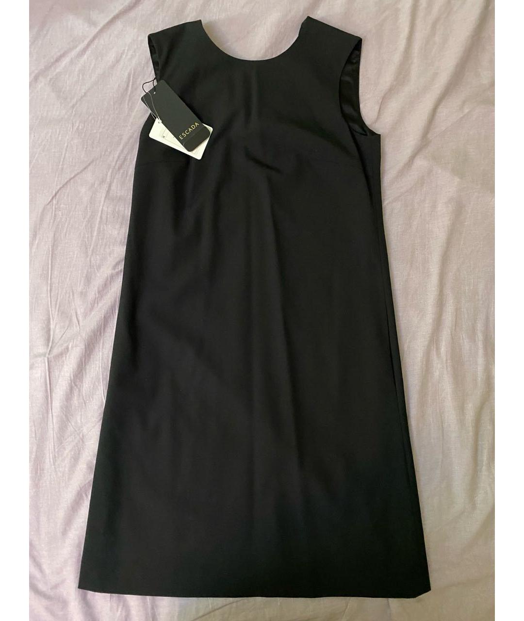 ESCADA Черное полиэстеровое повседневное платье, фото 4
