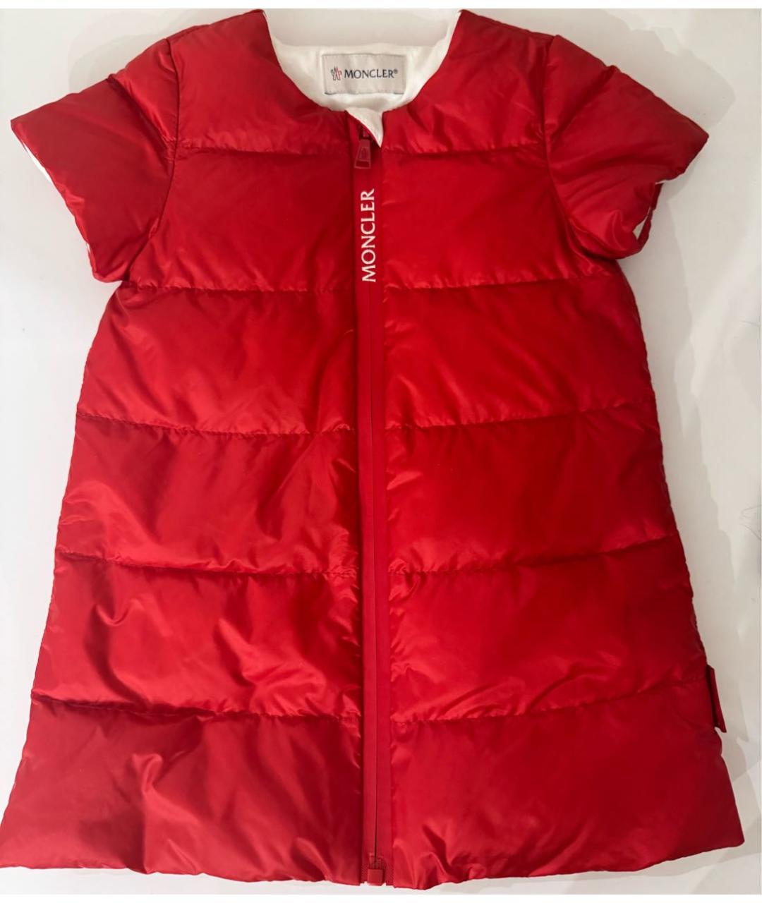 MONCLER Красный полиэстеровый жакет / жилет, фото 8