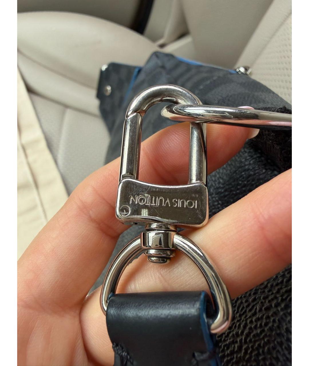 LOUIS VUITTON Серая сумка на плечо из канвы, фото 8