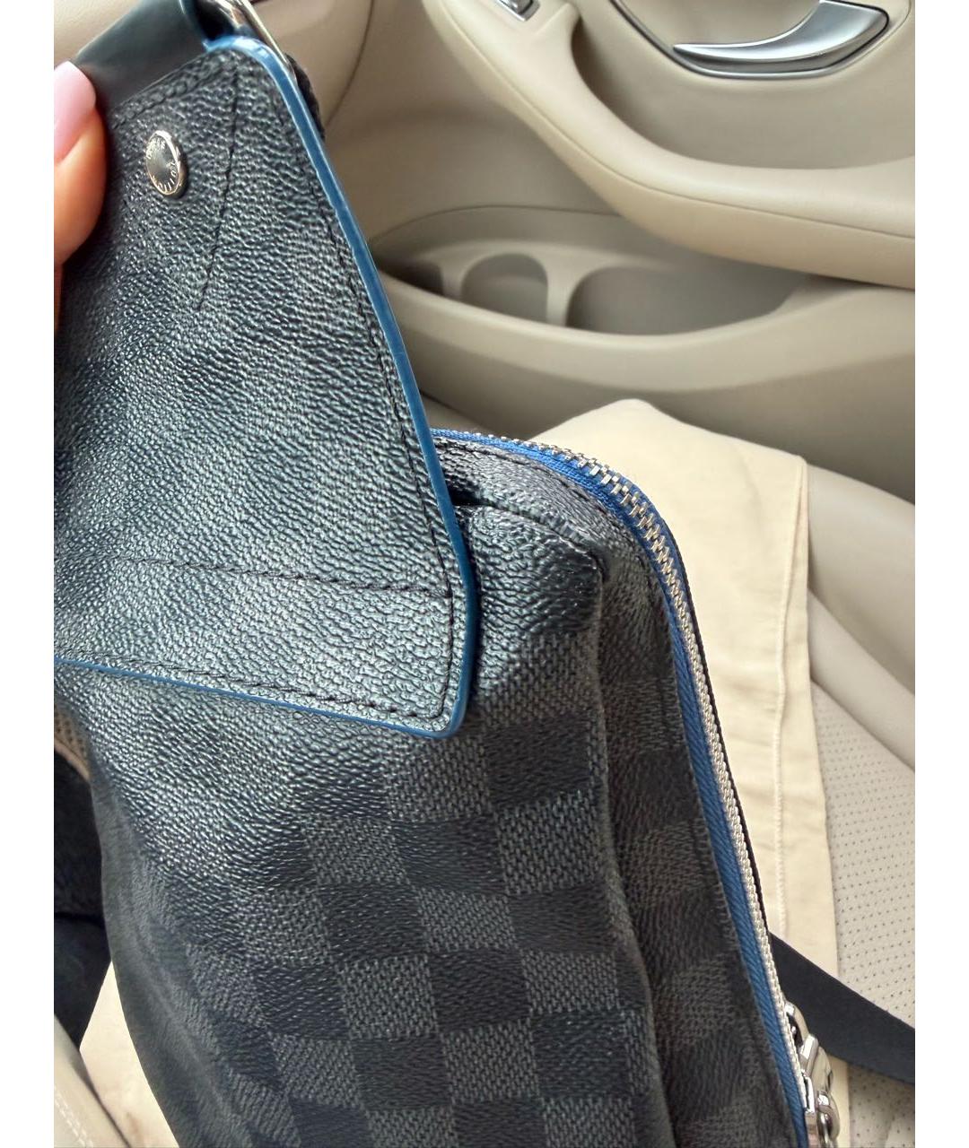 LOUIS VUITTON Серая сумка на плечо из канвы, фото 3