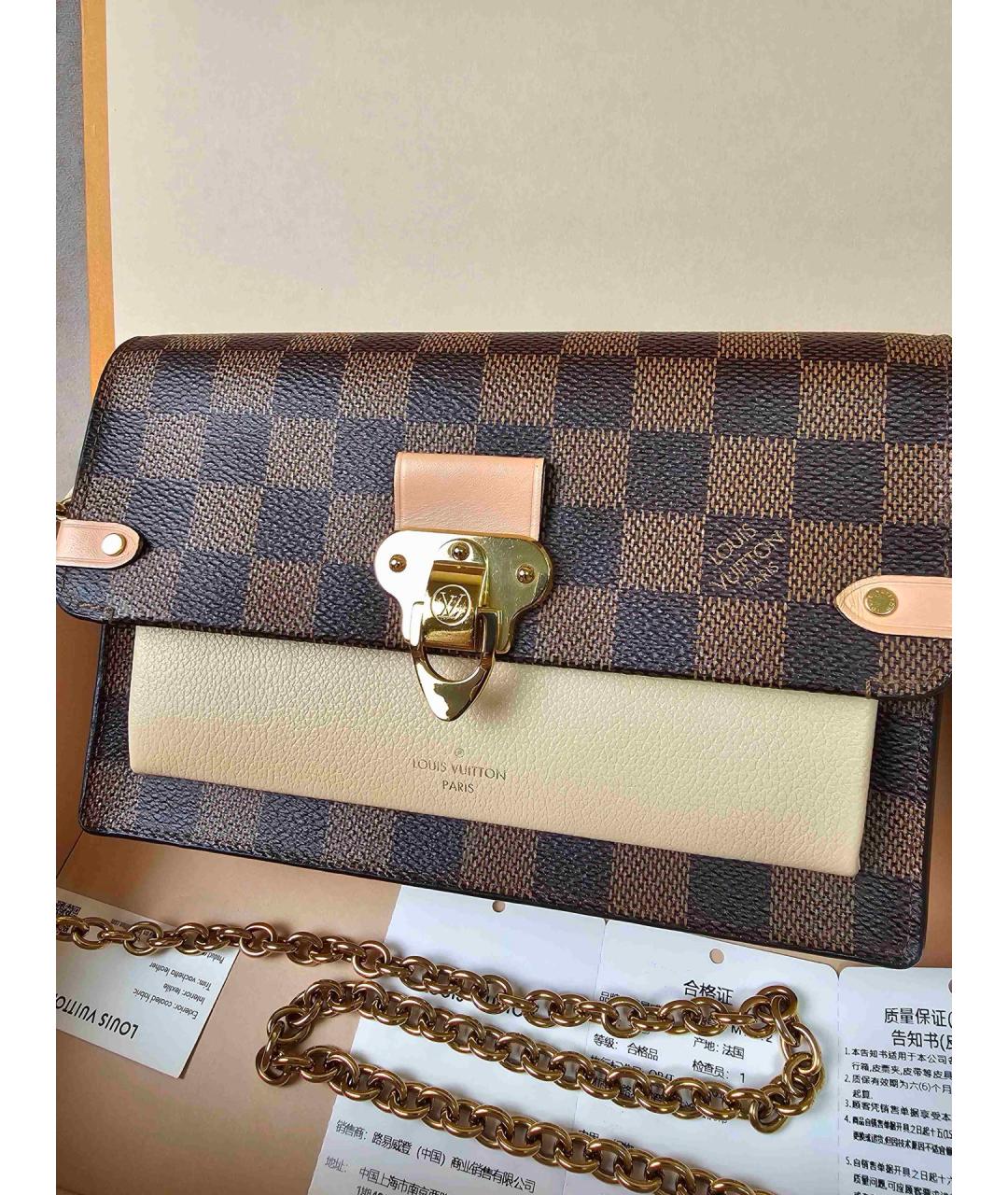 LOUIS VUITTON Коричневая сумка через плечо из искусственной кожи, фото 2