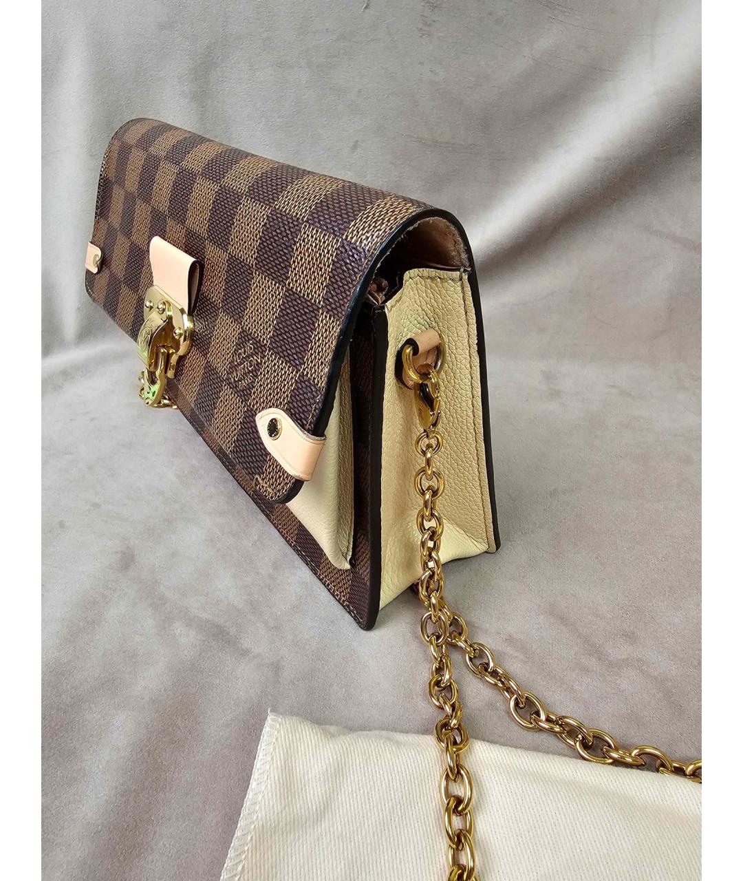 LOUIS VUITTON Коричневая сумка через плечо из искусственной кожи, фото 4