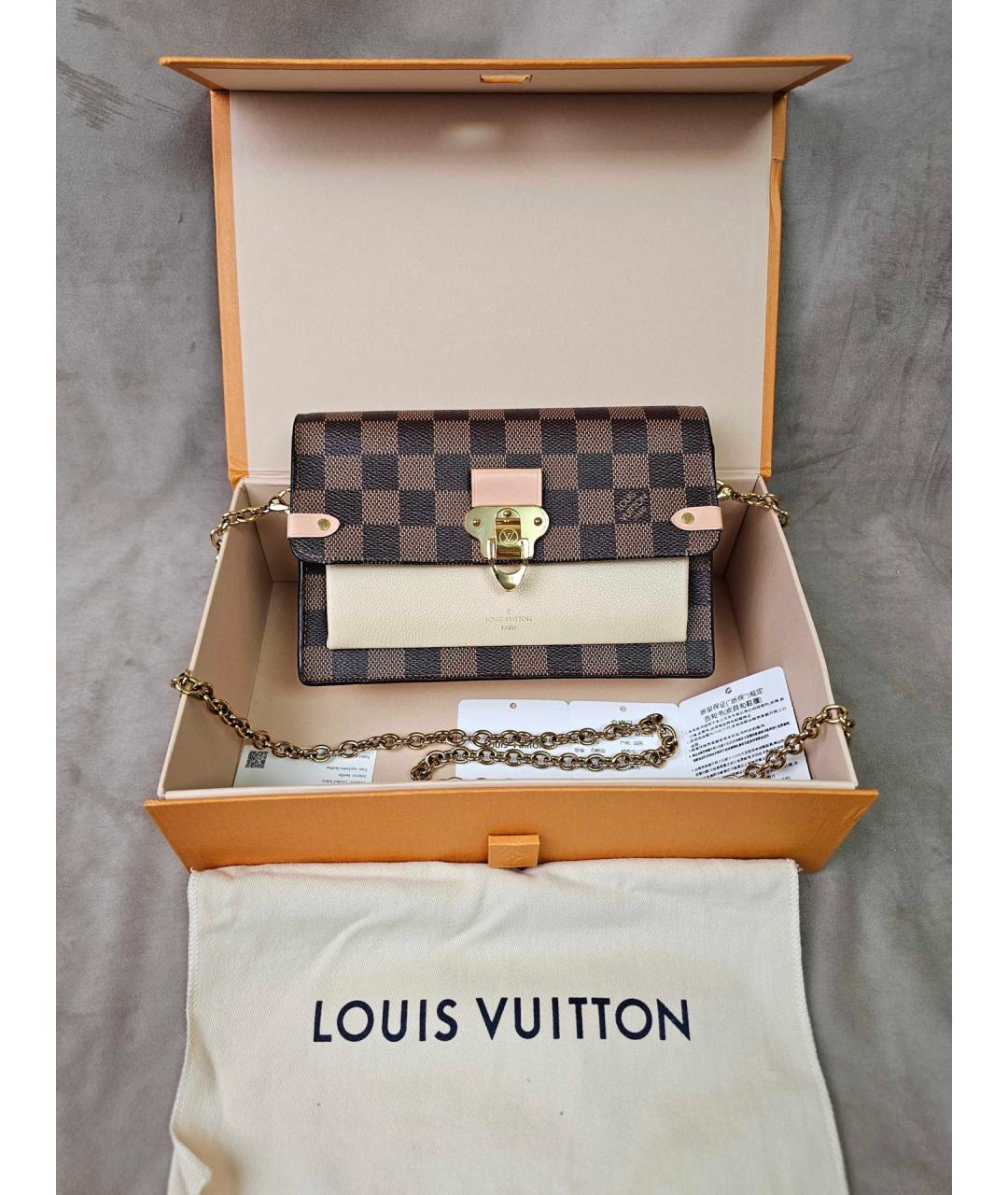 LOUIS VUITTON Коричневая сумка через плечо из искусственной кожи, фото 9